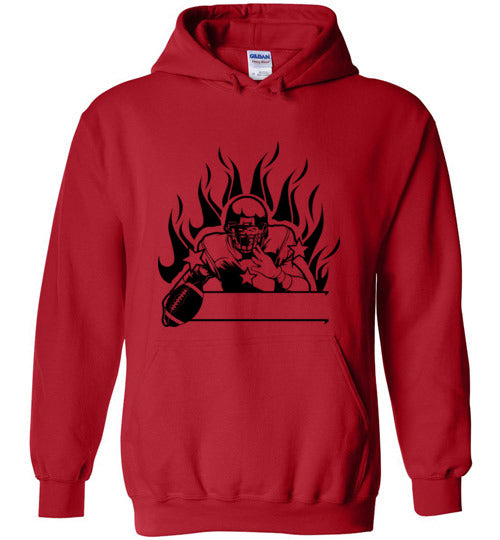 football - flames hoodie