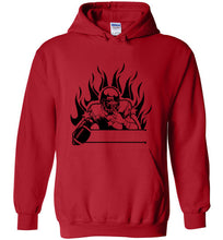 Load image into Gallery viewer, football - flames hoodie
