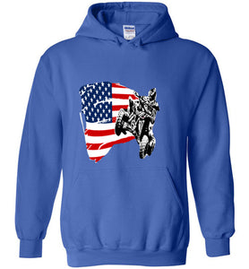 flag/4wheeler adult and youth hoodie