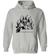 Load image into Gallery viewer, football - flames hoodie

