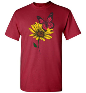 butterfly and wildflower t-shirt
