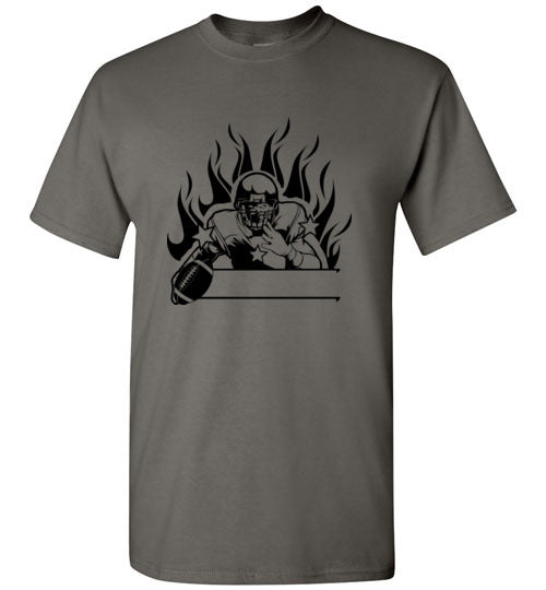 football - flames t-shirt