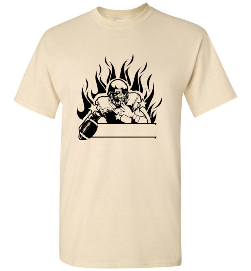 football - flames t-shirt