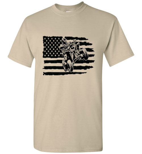 4-wheeler/flag2 adult and youth t-shirt