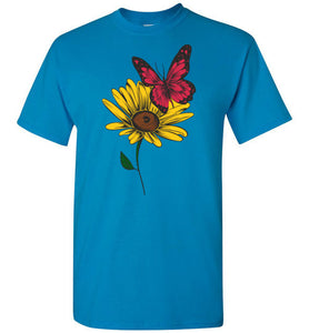 butterfly and wildflower t-shirt