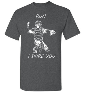catcher run adult and youth t-shirt