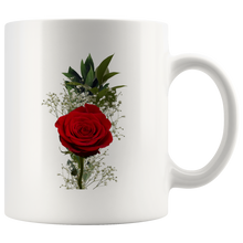 Load image into Gallery viewer, Rose mug white 11oz
