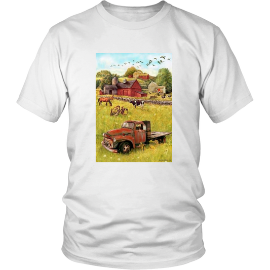 T-shirt truck and barn