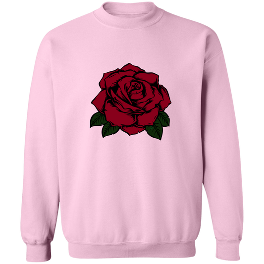 Rose Crewneck Pullover Sweatshirt