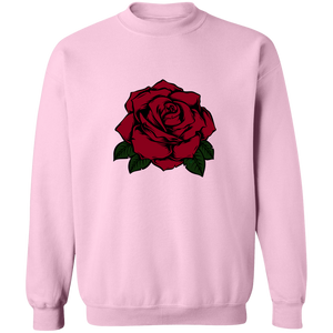 Rose Crewneck Pullover Sweatshirt