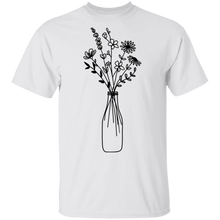 Load image into Gallery viewer, Wildflowers in milk jar T-Shirt

