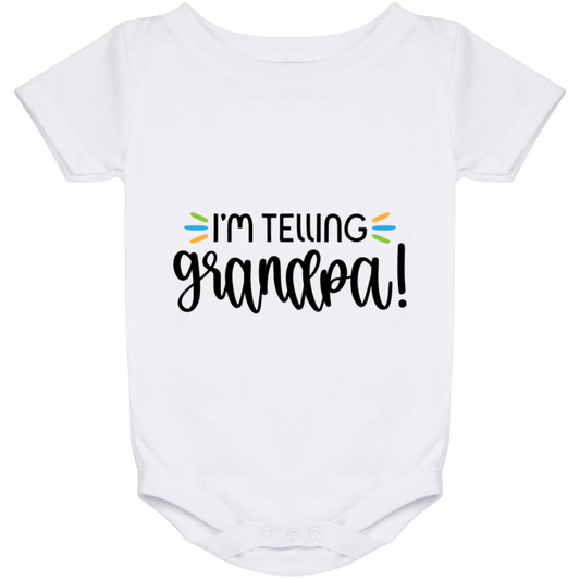 Telling Grandpa Baby Onesie 24 Month