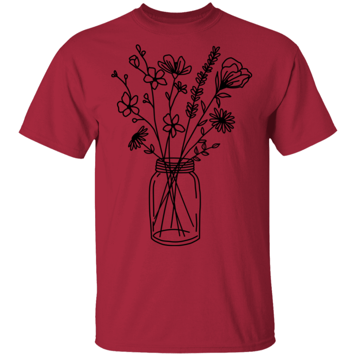 Wild flowers in mason jar T-Shirt