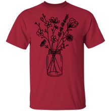 Load image into Gallery viewer, Wild flowers in mason jar T-Shirt
