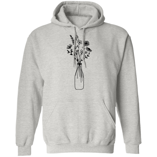 Wildflowers in milk jar  Pullover Hoodie