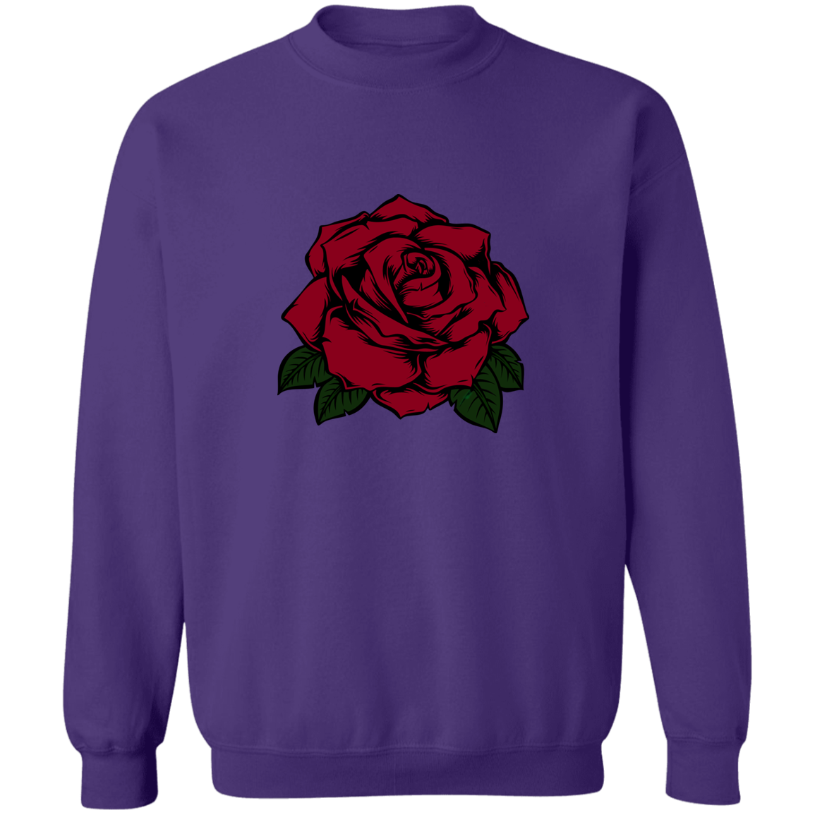 Rose Crewneck Pullover Sweatshirt