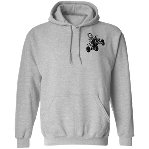 adult 4-wheeler extreme hoodie front and back print