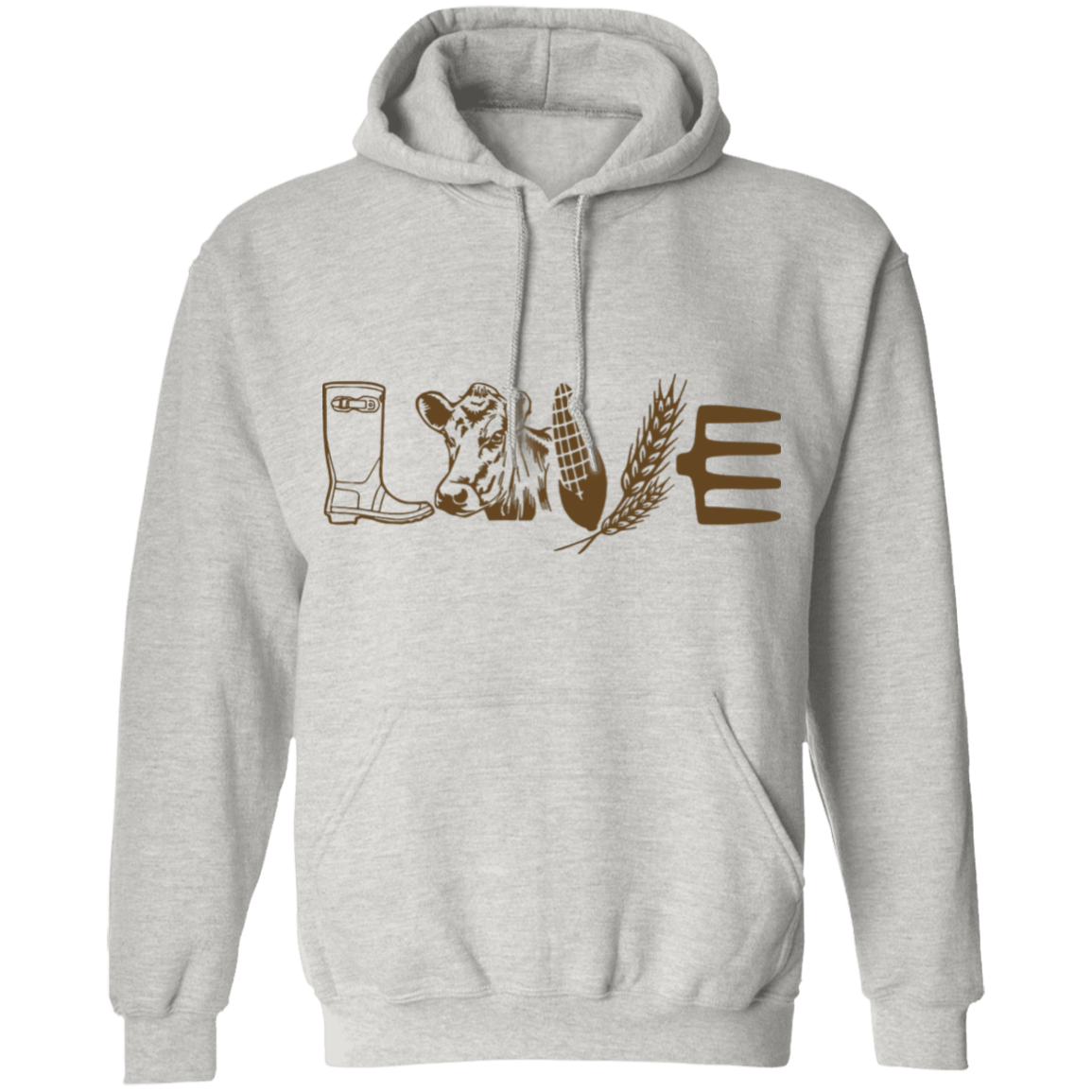 Farm love pullover hoodie