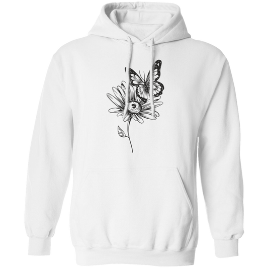 Wildflower and Butterfly Pullover Hoodie