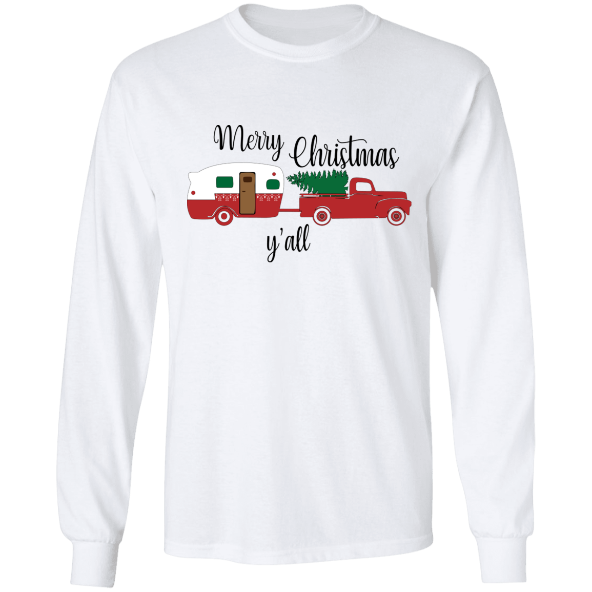 Merry Christmas camper long sleeve T'shirt