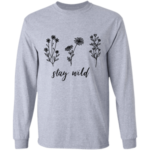 Stay Wild Cotton T-Shirt Long sleeve