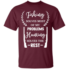 Load image into Gallery viewer, Fishing solves problems t-shirt
