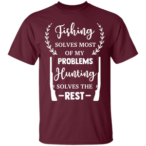Fishing solves problems t-shirt