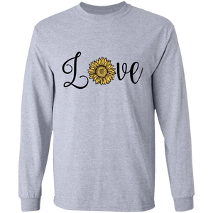 Sunflower/love long sleeve Cotton T-Shirt