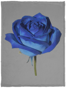 Blue Rose Fleece Blanket - 30x40