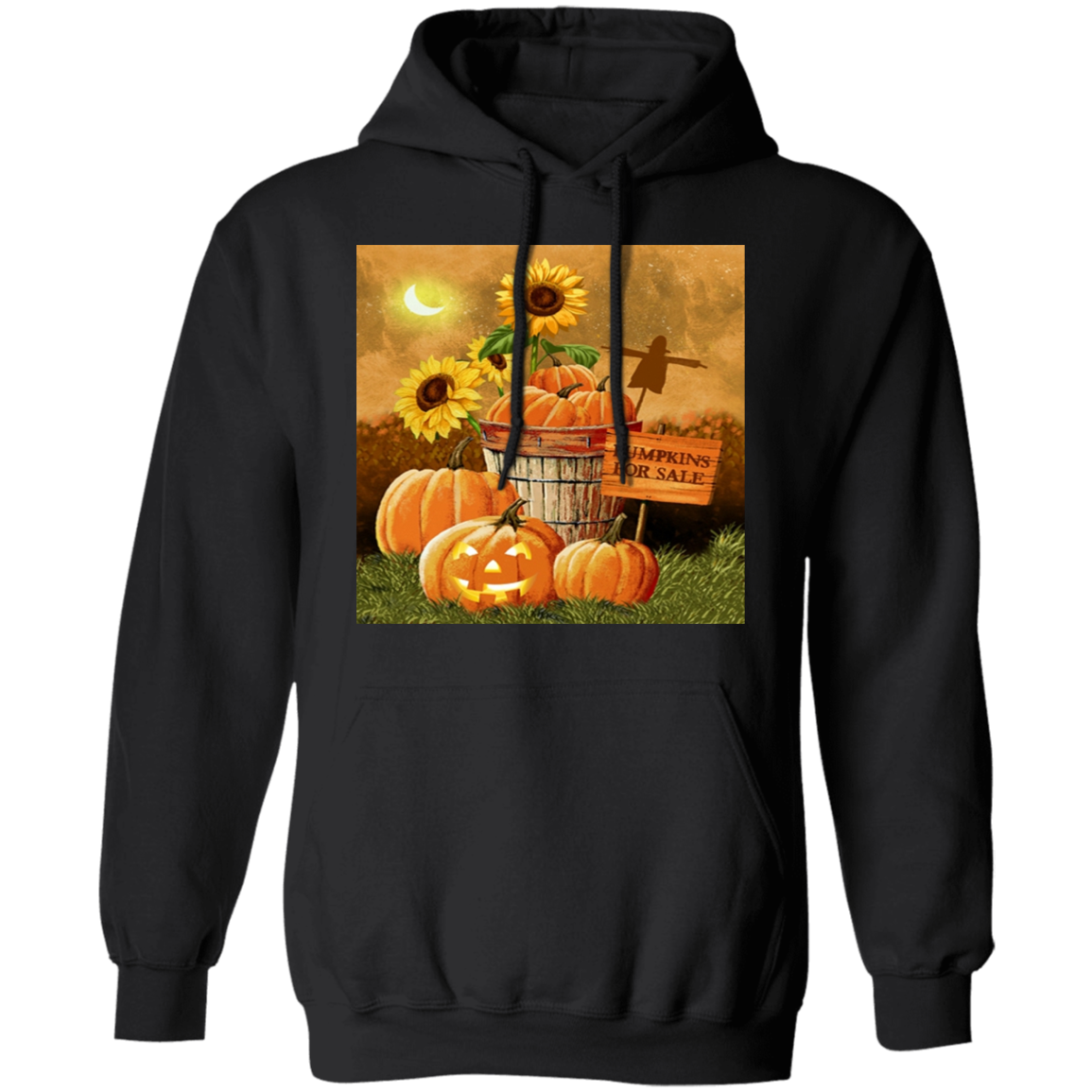 Pullover Hoodie - fall - pumpkins