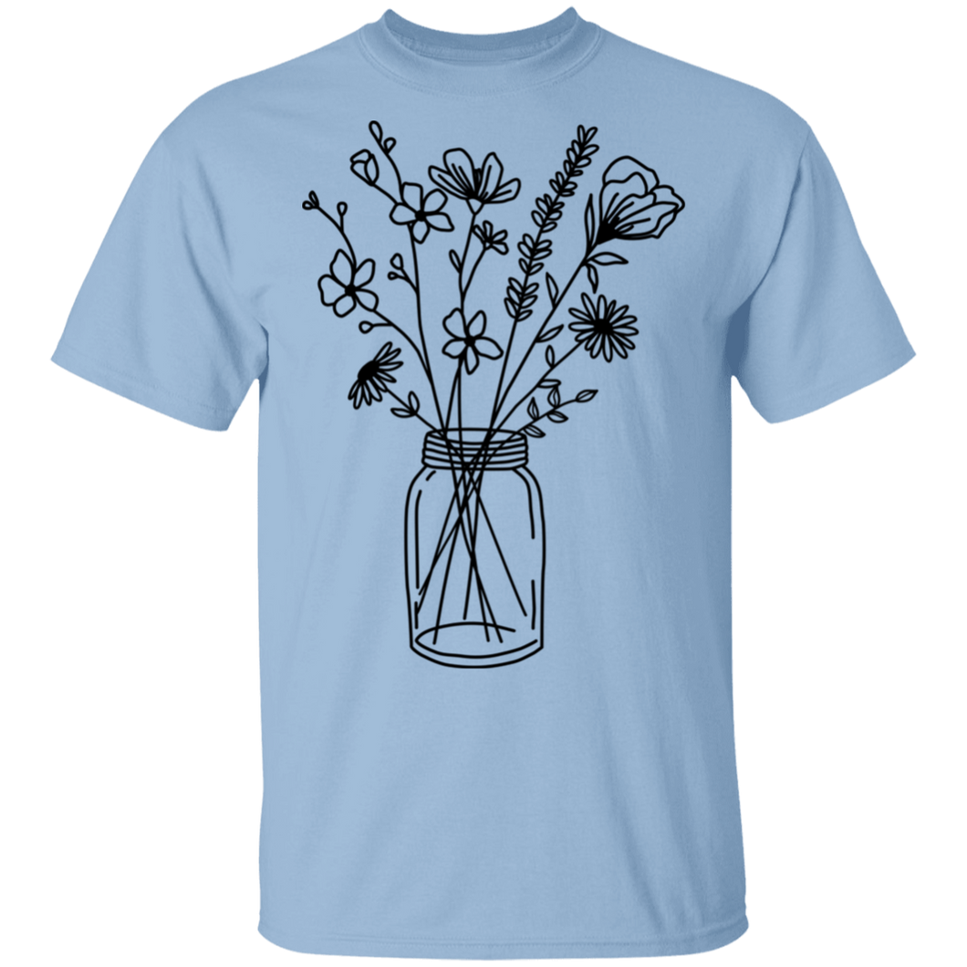 Wild flowers in mason jar T-Shirt