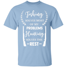 Load image into Gallery viewer, Fishing solves problems t-shirt
