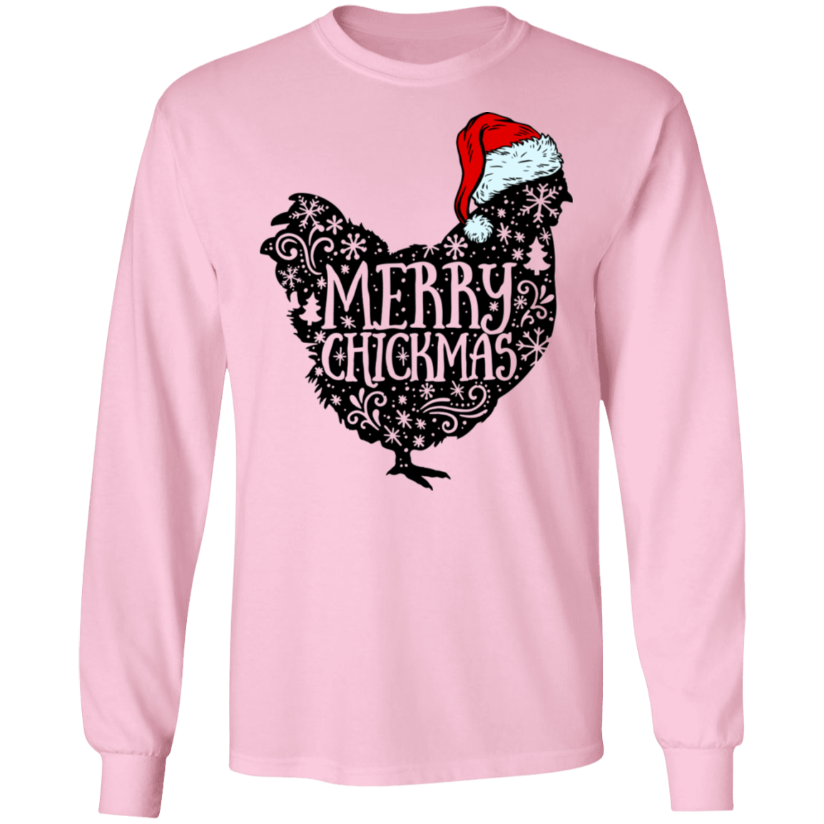 Christmas chick long sleeve Cotton T-Shirt