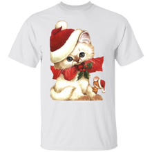 Load image into Gallery viewer, santa kitten Youth t&#39;shirt
