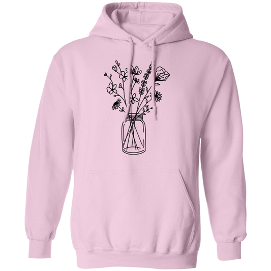 Wildflowers in mason jar Pullover Hoodie