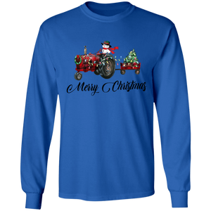 Snowman/tractor long sleeve t'shirt