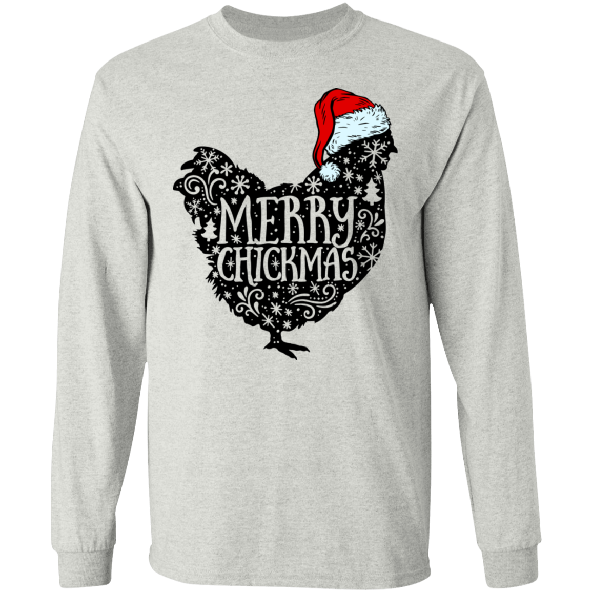 Christmas chick long sleeve Cotton T-Shirt