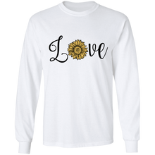 Load image into Gallery viewer, Sunflower/love long sleeve Cotton T-Shirt
