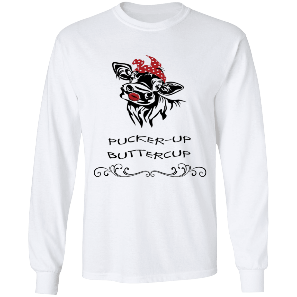 Pucker-up buttercup long sleeve t'shirt