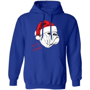 Bulldog Santa Pullover Hoodie