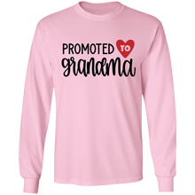 Load image into Gallery viewer, Promoted to Grandma long sleeve t&#39;shirt
