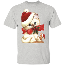 Load image into Gallery viewer, santa kitten Youth t&#39;shirt
