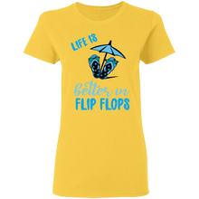 Load image into Gallery viewer, Life better flip flops  Ladies&#39; T-Shirt
