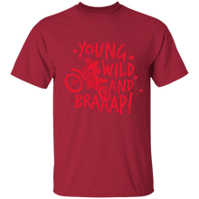 Load image into Gallery viewer, youth young and wild motorcycle short sleeve t&#39;shirt
