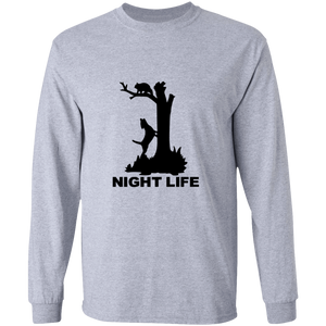 Night Life long sleeve Cotton T-Shirt