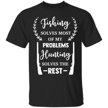 Load image into Gallery viewer, Fishing solves problems t-shirt
