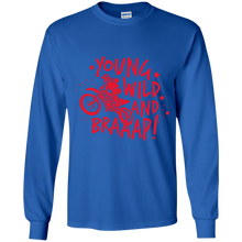 Load image into Gallery viewer, youth young and wild motorcycle long sleeve T&#39;shirt

