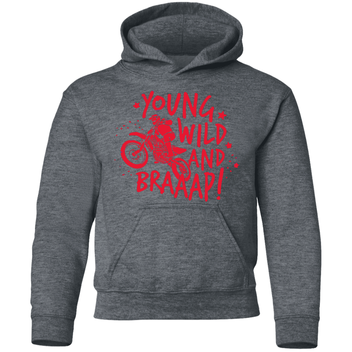Youth young and wild motorcycle hoodie