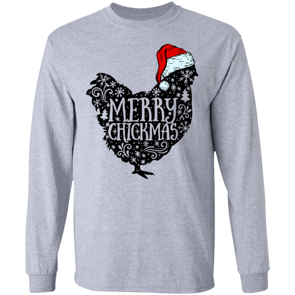 Christmas chick long sleeve Cotton T-Shirt