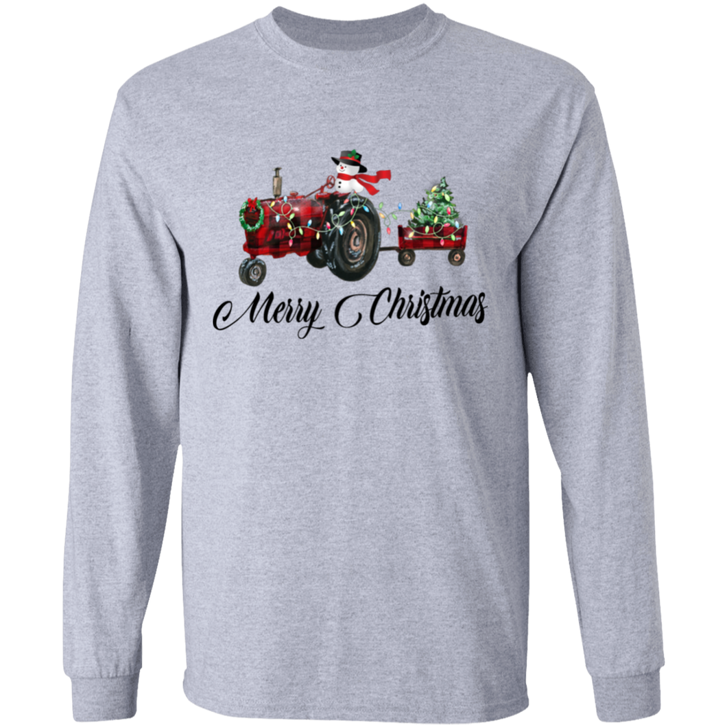Snowman/tractor long sleeve t'shirt